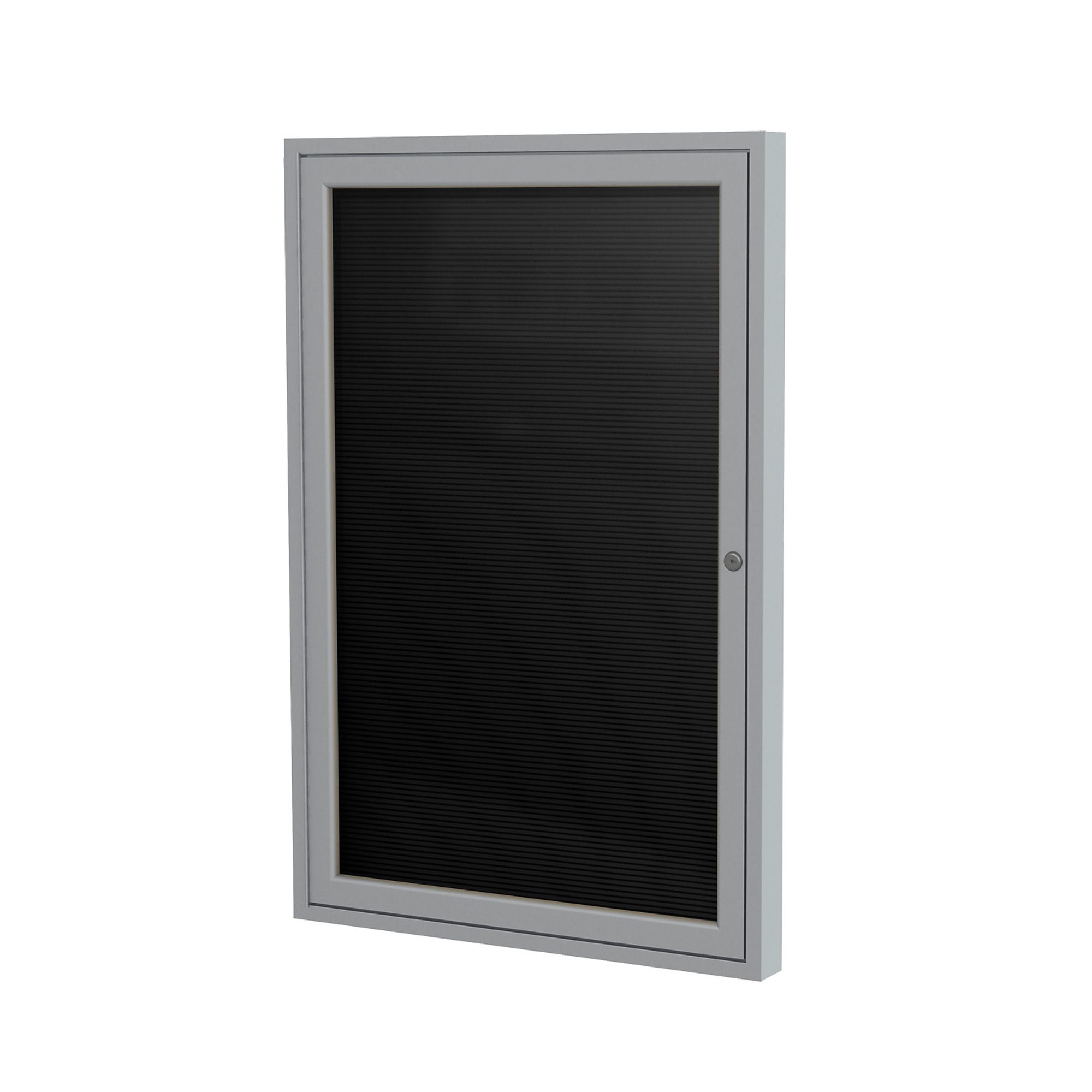 Ghent, 1 Door Letter Board w/Alum, 3ft.x2ft., Black, Color Finish Black, Model# PA13624B-BK